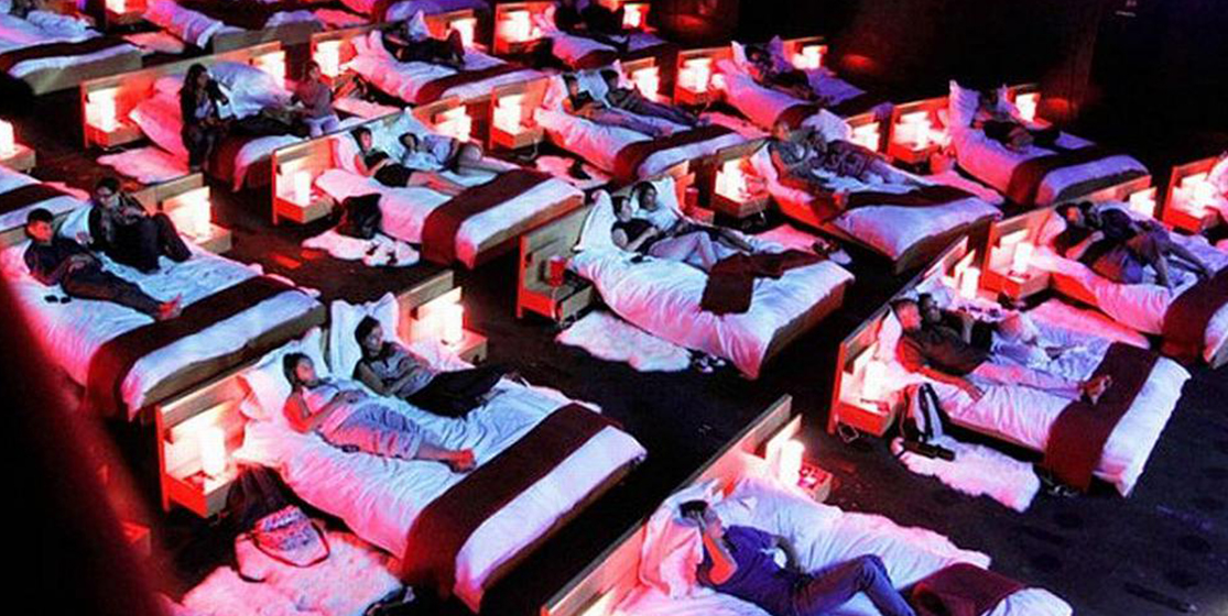 Salas de cine con camas en lugar de asientos